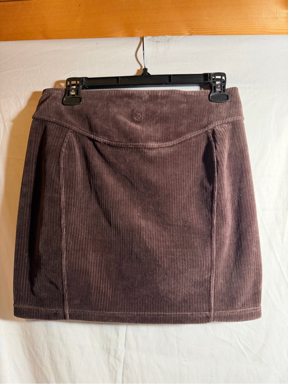 lululemon Soft Corduroy Stretch Dark Brown Corduroy Mini Skirt Size 6